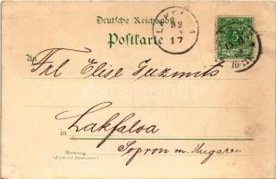 1899 (Vorläufer) Grünhain-Beierfeld, Gruss aus Fürstenbrunn. Heimstätte Förstel. Prinz Ernst, Prinz ...