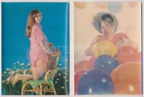 4 db MODERN 3D dimenziós motívum képeslap / 4 modern dimensional (3D) motive postcards