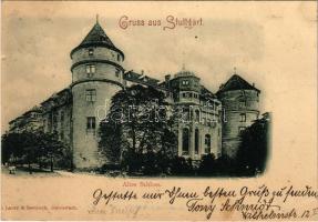 1899 (Vorläufer) Stuttgart, Altes Schloss / castle (small tear)