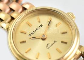 Geneve quartz 14k arany (Au) női karóra, 14K fehér és sárgaarany szíjjal, Jelzett, elem nélkül br: 2...