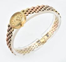 Geneve quartz 14k arany (Au) női karóra, 14K fehér és sárgaarany szíjjal, Jelzett, elem nélkül br: 2...