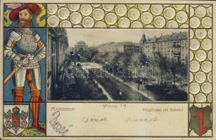 Mannheim with railwaystation (Emb.)