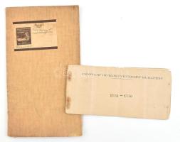 cca 1930 Centrum hitelszövetkezet csekkfüzet (sérült) és részben kitöltött főkönyv