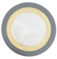 DN "Az Európai Unió első közös valutája" 20 darabos aranyozott és ezüstözött Cu emlékérem ...