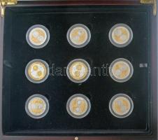 DN "Az Európai Unió első közös valutája" 15 darabos aranyozott és ezüstözött Cu emlékérem ...