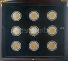 DN "Az Európai Unió első közös valutája" 15 darabos aranyozott és ezüstözött Cu emlékérem ...