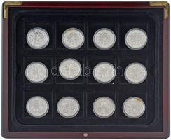 Fritz Mihály (1947-) DN "Magyarország Történelme" jelzetlen Ag emlékérmék (12xklf) mind ta...