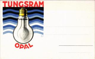 Tungsram Opal villanykörte reklám képeslap / light bulb advertisement postcard s: Csemiczky Tihamér
