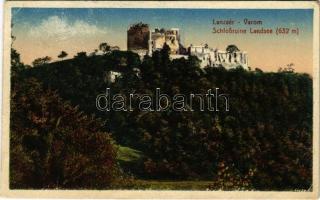 1921 Lánzsér, Lándzsér, Landsee (Sopronszentmárton); Várrom / Schlossruine / castle ruins (EK)