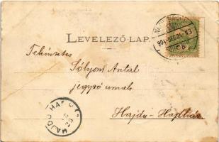 1904 Nagybánya, Baia Mare; Veresvízi és kereszthegyi bánya bejárata, bányászok munka közben. Molnár ...