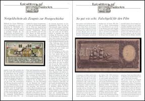 7xklf "Kuriositäten auf Banknoten" numizmatikai érdekesség tájékoztatólap, ritkább bankjeg...