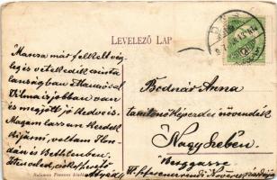 1907 Balatonfüred, Füred; park, Kossuth lak és park, Grófi lak jobb szárnya. Salamon Ferenc kiadása ...