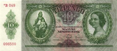 1936. 10P *-gal (2x) egymás utáni sorszámokkal T:I