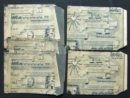 5db XIX. század végi használatlan papírzacskó