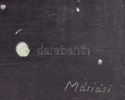 Máriási Masznyik Iván (1928-1997): Kék bolygó. Olaj, farost, jelezve jobbra lent, hátoldalon autográ...