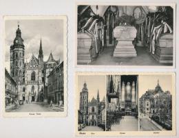 Kassa, Kosice; - 3 db régi képeslap / 3 pre-1945 postcards