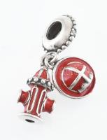 Ezüst(Ag) charm Pandora jelzéssel, h: 2,5 cm, bruttó: 4,1 g