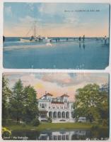 2 db RÉGI holland képeslap vegyes minőségben / 2 pre-1945 Dutch postcards in mixed quality: Noordwijk aan Zee, Zeist