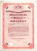 Budapest 1923-1930. "Budapest Székesfőváros Közlekedési R.-T." kötvénye 10 darab élvezeti ...