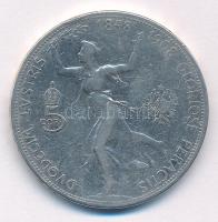 Ausztria 1908. 5K Ag "Ferenc József - Jubileum" T:3 ph. Austria 1908. 5 Corona Ag "Fr...