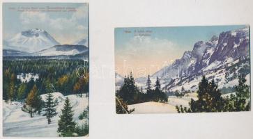 Tátra, Vysoké Tatry; - 2 db régi képeslap / 2 pre-1945 postcards