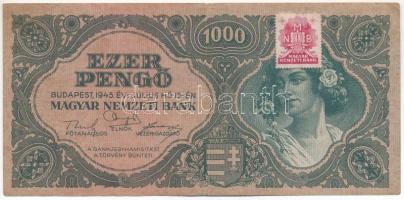 1945. 1000P &quot;MNB&quot; bélyeggel T:III Adamo P22e