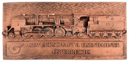 Gewerkschaft d. Eisenbahner Österreichs (osztrák vasúti dolgozók szakszervezete) emlék falidísz. Epoxi, kis kopásnyomokkal, 27,5x13 cm