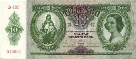 1936. 10P (5x) egymás utáni sorszámokkal T:I(többség),I-(1 db)