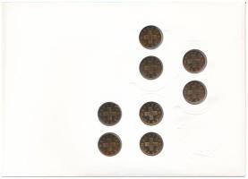 Svájc 1984. 1r bronz (8x) "Szerencselevél - 88.8.8. Heiligkreuz" felbélyegzett borítékon, ...