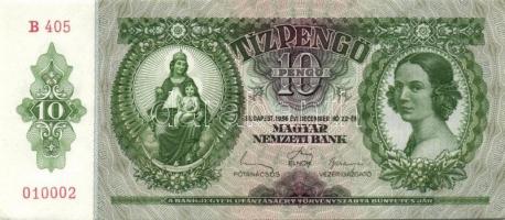 1936. 10P (5x) egymás utáni sorszámokkal T:I(többség),I-(1 db)