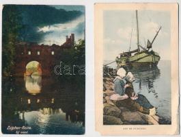 2 db RÉGI holland képeslap vegyes minőségben / 2 pre-1945 Dutch postcards in mixed quality