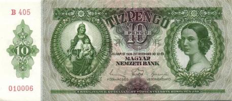 1936. 10P (4x) egymás utáni sorszámokkal T:I