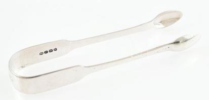 Ezüst(Ag) antik angol cukorcsipesz, jelzett, h: 15 cm, nettó: 48,4 g