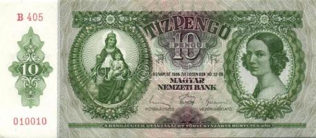 1936. 10P (3x) egymás utáni sorszámokkal T:I