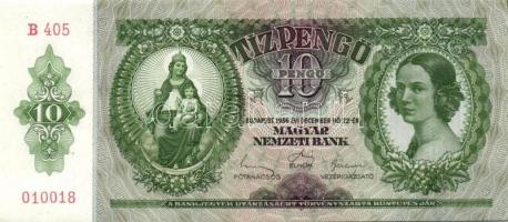 1936. 10P (4x) egymás utáni sorszámokkal T:I