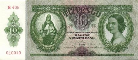 1936. 10P (4x) egymás utáni sorszámokkal T:I