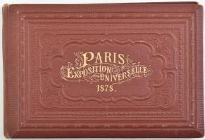 1878 Paris, Exposition Universelle 21 képet tartalmazó litho leporello. Egészvászon kötésben. Egy helyütt elvált / Litho leporello with 21 images