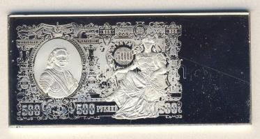 Oroszország 1912. 500R bankjegy mini Ag imitációja T:PP R!