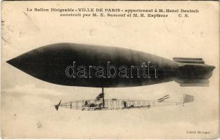 1908 Le Ballon Dirigeable "La Ville de Paris" appartenant a M. Henri Deutsch / Francia léghajó / French dirigible (EK)