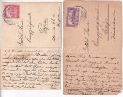 Hőgyész, Nagyvendéglő és takarékpénztár, Apponyi kastély - 1 db régi képeslap + 1 fotó