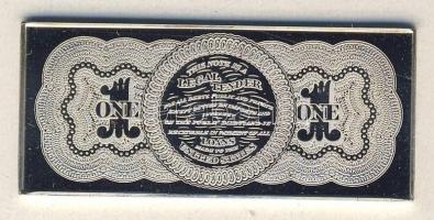USA 1862. 1$ bankjegy mini Ag imitációja T:PP R!