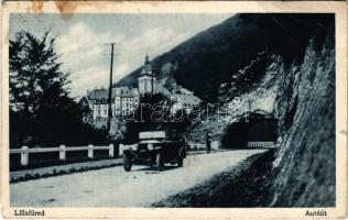 1932 Lillafüred, Autó út, automobil, alagút (EB)