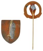 ~1950-1970. "Pécsi Dózsa" + "Békéscsaba RFG (Rózsa Ferenc Gimnázium" zománcozott...