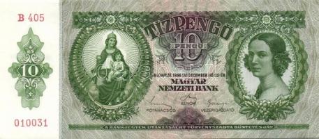 1936. 10P (4x) egymás utáni sorszámokkal T:I