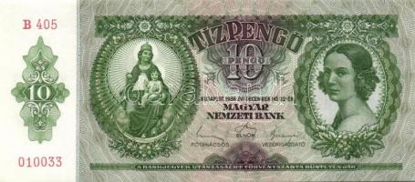 1936. 10P (4x) egymás utáni sorszámokkal T:I