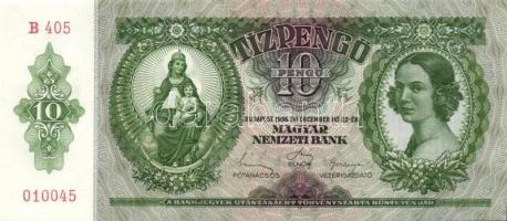 1936. 10P (4x) egymás utáni sorszámokkal T:I