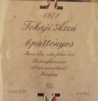 1972 6 puttonyos Tokaji muzeális aszú, eredeti bontatlan viaszpecsétes díszdobozban