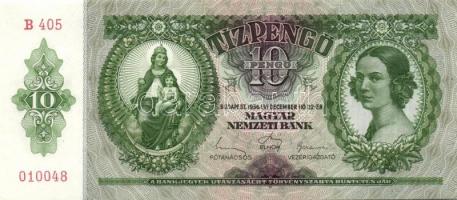 1936. 10P (3x) egymás utáni sorszámokkal T:I