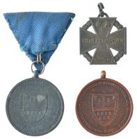 1916. "Károly-csapatkereszt" ezüstözött Zn kitüntetés mellszalag nélkül + 1940. "Erdé...