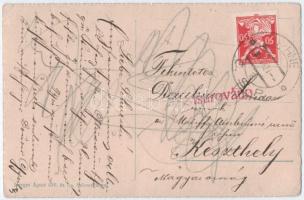 1927 Vihnye, Vihnyefürdő, Kúpele Vyhne; Felső park. Joerges Ágost özv. és fia kiadása / spa, park (k...